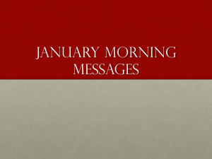 January Morning Messages