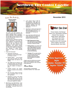 Northern Tier Center Gazette  November 2012