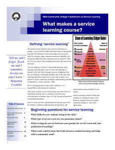 What makes a service learning course? Defining “service learning”