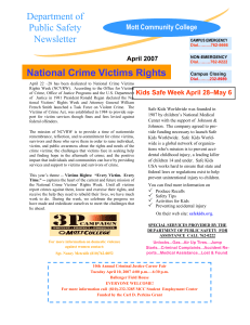 National Crime Victims Rights Department of Public Safety Newsletter
