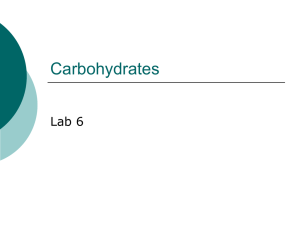 Carbohydrates Lab 6