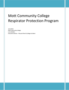   Mott Community College   Respirator Protection Program 