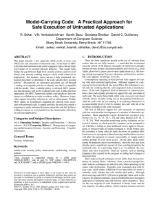 Model-Carrying Code: A Practical Approach for Safe Execution of Untrusted Applications