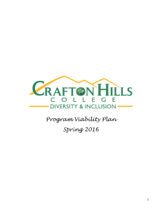 Program Viability Plan Spring 2016 1