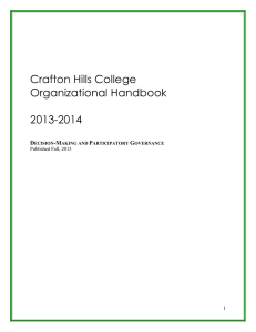 Crafton Hills College Organizational Handbook 2013-2014