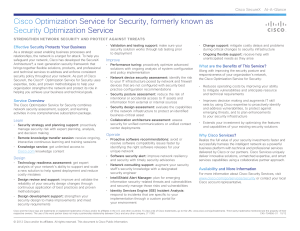 Cisco Optimization Service for Security, formerly known as Security Optimization Service