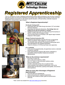 Registered Apprenticeship