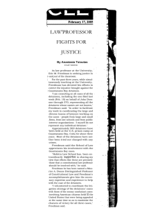 LAW'PROFESSOR FIGHTS FOR JUSTICE By Anastasia Tsioutas