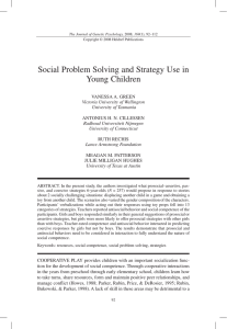 Social Problem Solving and Strategy Use in Young Children