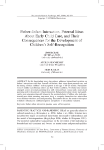 Father–Infant Interaction, Paternal Ideas About Early Child Care, and Their