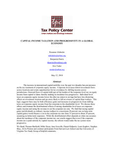 CAPITAL INCOME TAXATION AND PROGRESSIVITY IN A GLOBAL ECONOMY Abstract