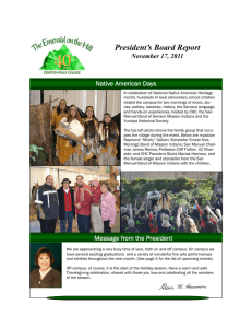 President’s Board Report November 17, 2011 Native American Days