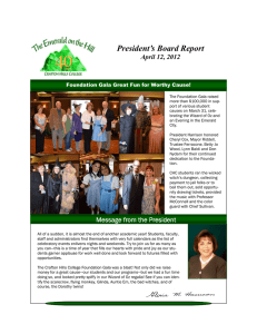 President’s Board Report April 12, 2012