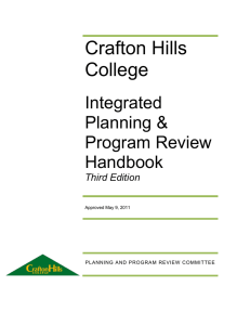 Crafton Hills College Integrated Planning &amp;