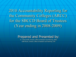2010 Accountability Reporting for the Community Colleges (ARCC) (Year ending in 2008-2009)