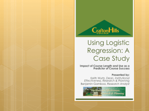 Using Logistic Regression: A Case Study