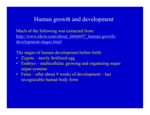Human growth and development g p