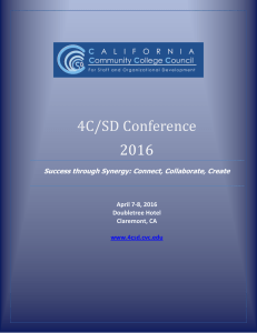 4C/SD Conference  2016 Success through Synergy: Connect, Collaborate, Create