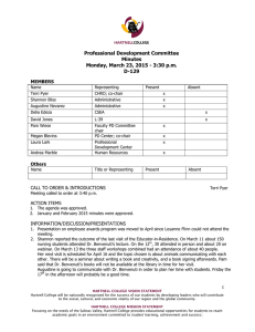 Professional Development Committee Minutes Monday, March 23, 2015 - 3:30 p.m. D-129