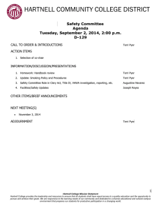 HARTNELL COMMUNITY COLLEGE DISTRICT  Safety Committee Agenda
