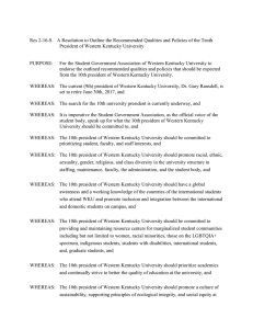 Res 2-16-S    A Resolution to Outline the... President of Western Kentucky University