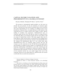 CAPITAL INCOME TAXATION AND PROGRESSIVITY IN A GLOBAL ECONOMY