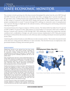 STATE ECONOMIC MONITOR QUARTERLY APPRAISAL OF STATE ECONOMIC CONDITIONS