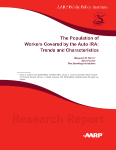 The Population of Workers Covered by the Auto IRA: Trends and Characteristics