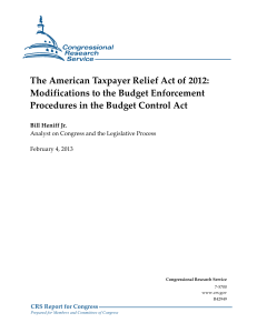The American Taxpayer Relief Act of 2012: