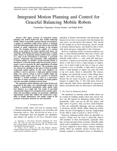 Integrated Motion Planning and Control for Graceful Balancing Mobile Robots