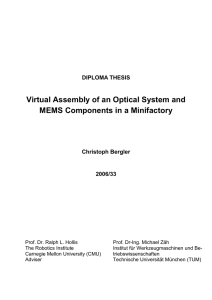 Virtual Assembly of an Optical System and DIPLOMA THESIS