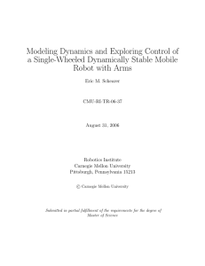 Modeling Dynamics and Exploring Control of a Single-Wheeled Dynamically Stable Mobile