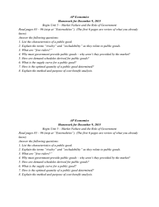 AP Economics Homework for December 9, 2015