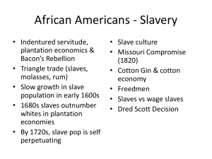 African Americans - Slavery
