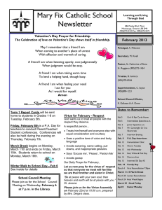 Mary Fix Catholic School Newsletter February 2013