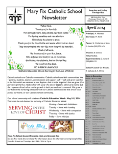 Mary Fix Catholic School Newsletter