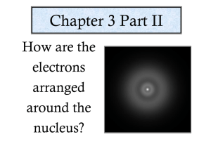 Chapter 3 Part II How are the electrons arranged