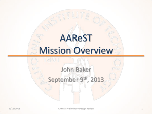 AAReST Mission Overview John Baker September 9