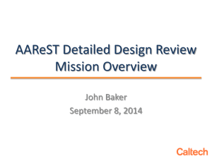 AAReST Detailed Design Review Mission Overview John Baker September 8, 2014