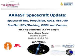 AAReST Spacecraft Update: Spacecraft Bus, Propulsion, ADCS, SSTL-50