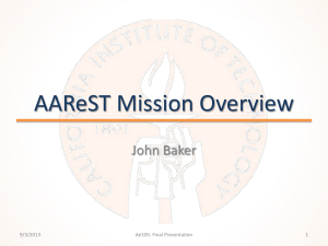 AAReST Mission Overview John Baker  9/3/2013