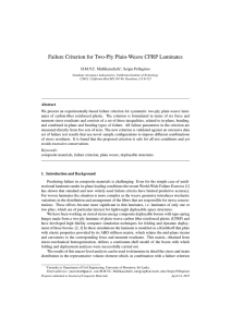 Failure Criterion for Two-Ply Plain-Weave CFRP Laminates H.M.Y.C. Mallikarachchi , Sergio Pellegrino