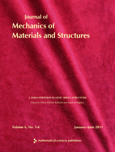 Mechanics of Materials and Structures Journal of Volume 6, No. 1-4