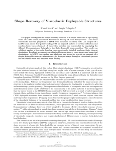 Shape Recovery of Viscoelastic Deployable Structures Kawai Kwok and Sergio Pellegrino