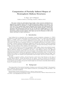 Computation of Partially Inflated Shapes of Stratospheric Balloon Structures X. Deng