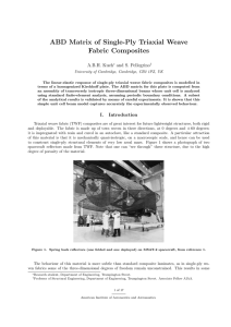 ABD Matrix of Single-Ply Triaxial Weave Fabric Composites A.B.H. Kueh and S. Pellegrino