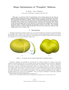 Shape Optimization of “Pumpkin” Balloons M. Pagitz and S. Pellegrino