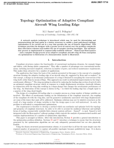 Topology Optimization of Adaptive Compliant Aircraft Wing Leading Edge M.J. Santer