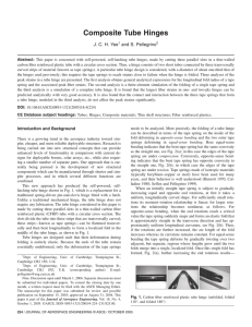 Composite Tube Hinges J. C. H. Yee and S. Pellegrino