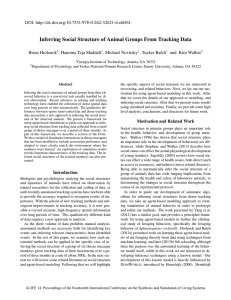 Inferring Social Structure of Animal Groups From Tracking Data Brian Hrolenok